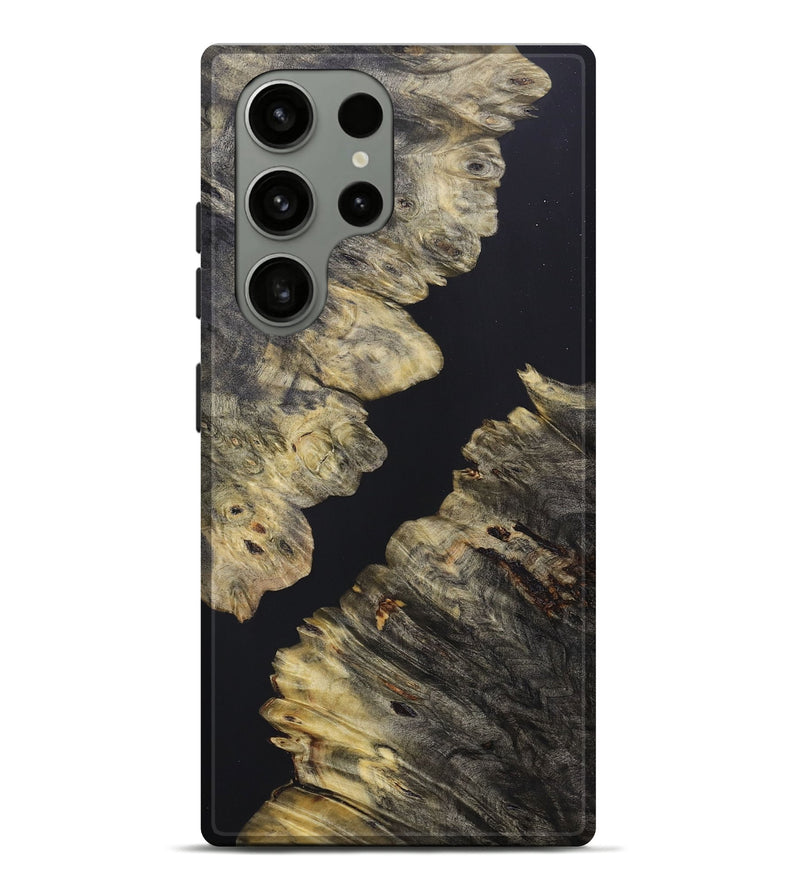 Galaxy S23 Ultra Wood+Resin Live Edge Phone Case - Landen (Pure Black, 688319)