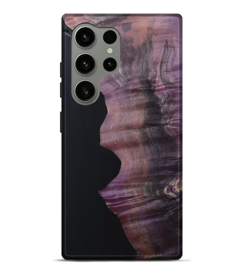 Galaxy S24 Ultra Wood+Resin Live Edge Phone Case - Alec (Pure Black, 688320)