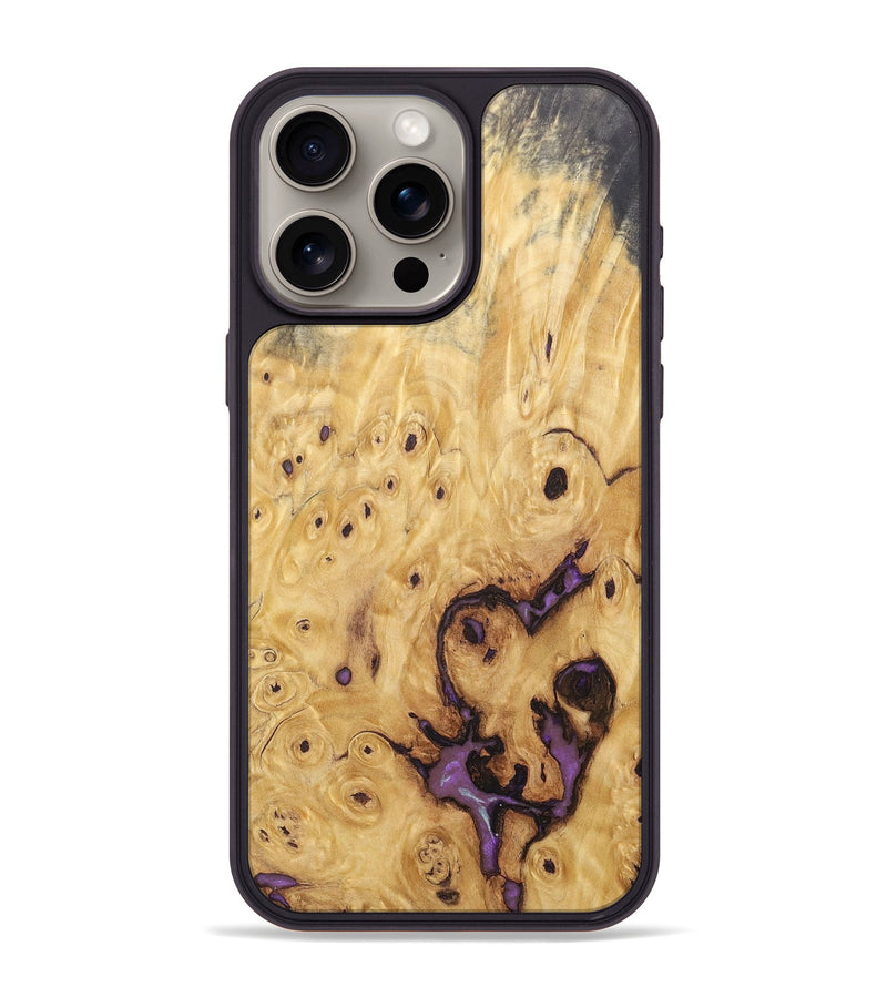 iPhone 15 Pro Max Wood+Resin Phone Case - Porter (Wood Burl, 688370)