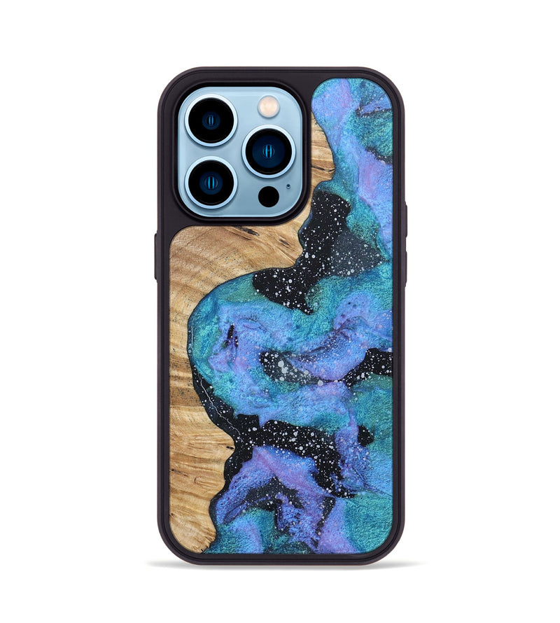 iPhone 14 Pro Wood+Resin Phone Case - Keith (Cosmos, 688539)
