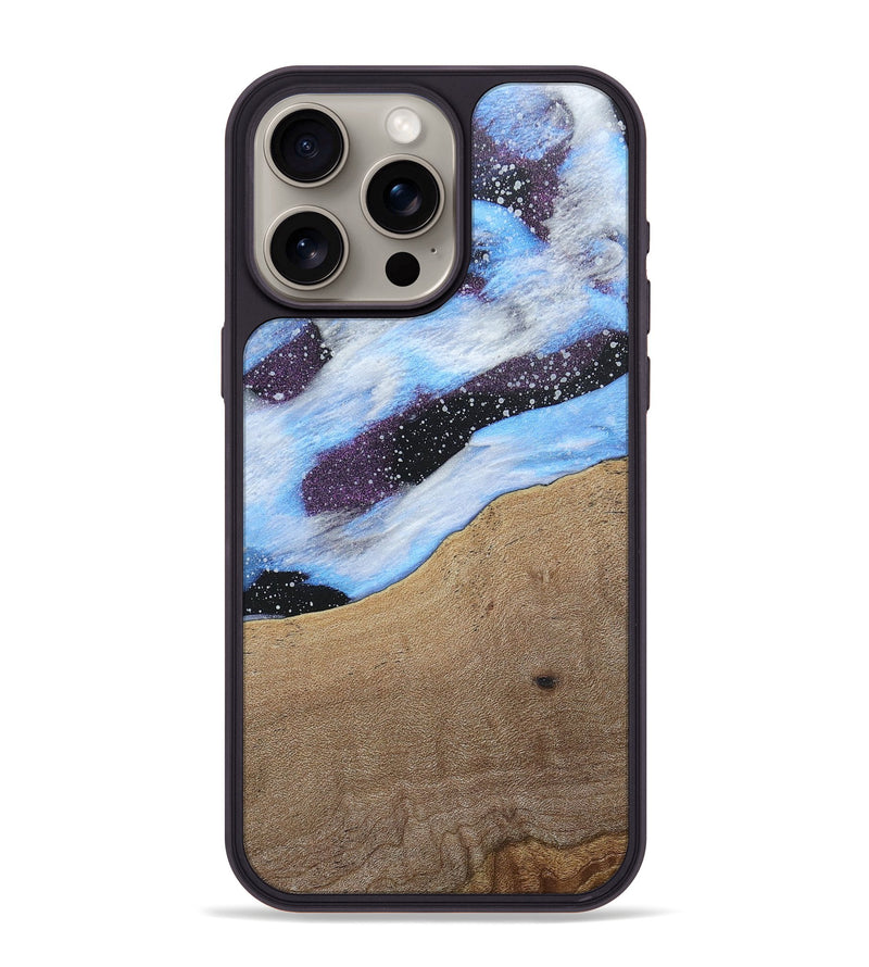 iPhone 15 Pro Max Wood+Resin Phone Case - Rhonda (Cosmos, 688555)