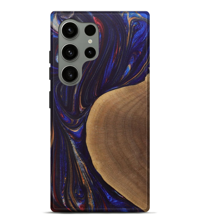 Galaxy S24 Ultra Wood+Resin Live Edge Phone Case - Pam (Blue, 688562)