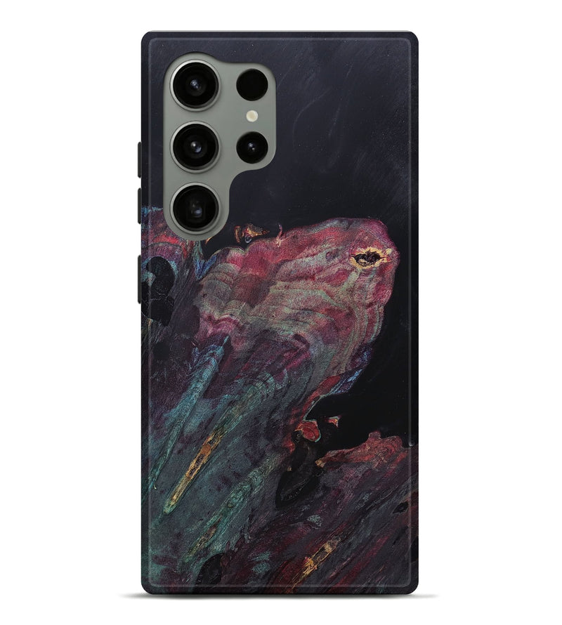 Galaxy S24 Ultra Wood+Resin Live Edge Phone Case - Baylee (Pure Black, 688570)