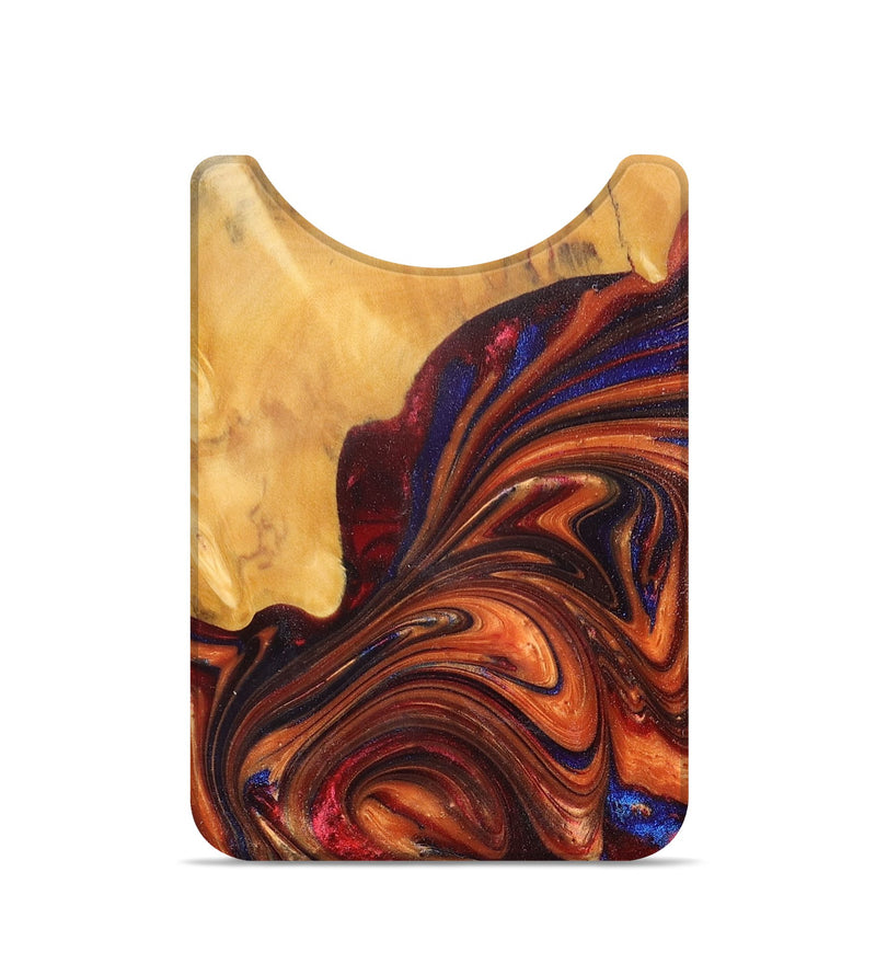 Live Edge Wood+Resin Wallet - Eleanor (Red, 688589)