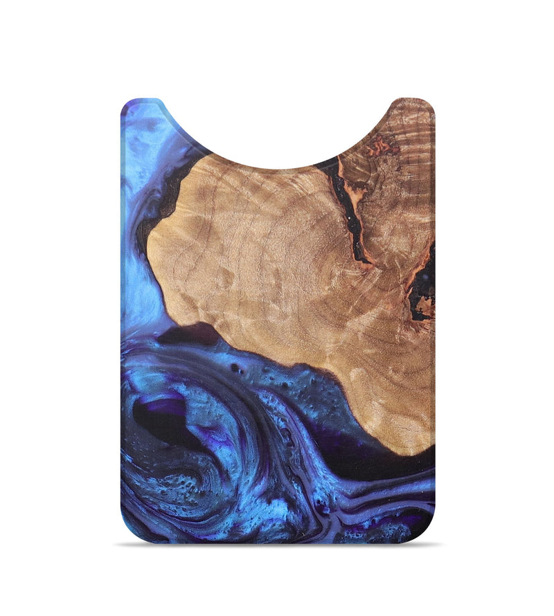 Live Edge Wood+Resin Wallet - Isabella (Blue, 688593)