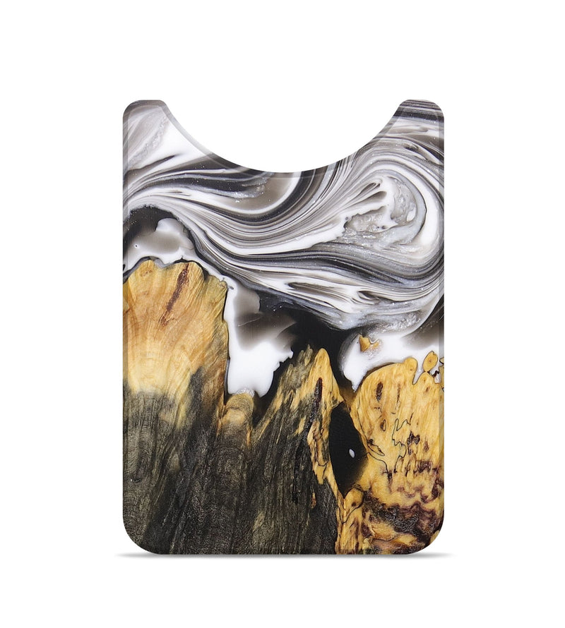 Live Edge Wood+Resin Wallet - Addison (Black & White, 688601)