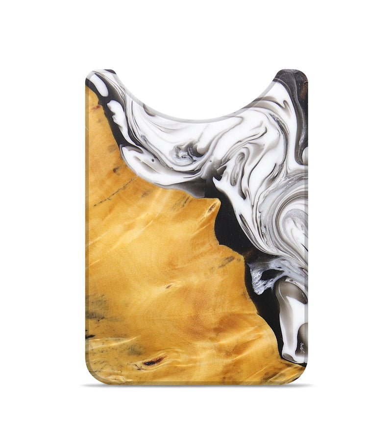Live Edge Wood+Resin Wallet - Kristen (Black & White, 688602)