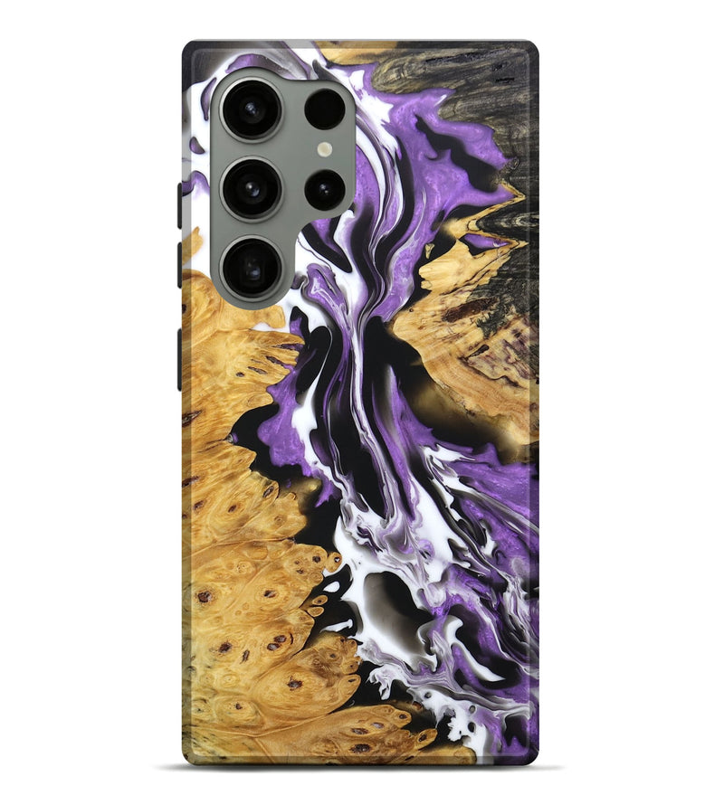 Galaxy S24 Ultra Wood+Resin Live Edge Phone Case - Cooper (Purple, 688606)