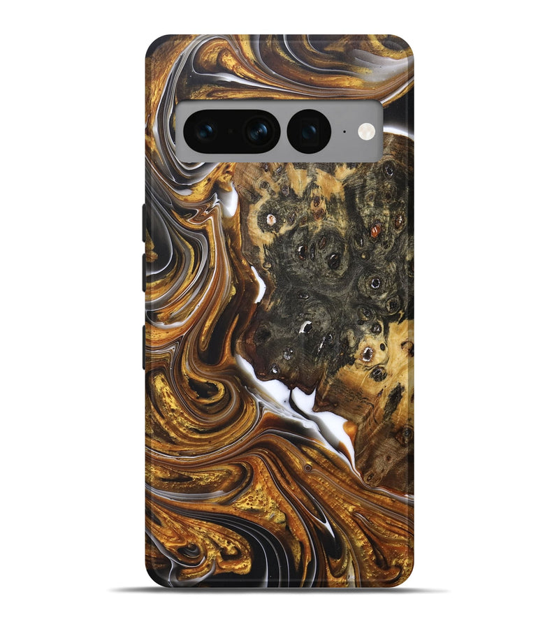 Pixel 7 Pro Wood+Resin Live Edge Phone Case - Karter (Black & White, 688614)