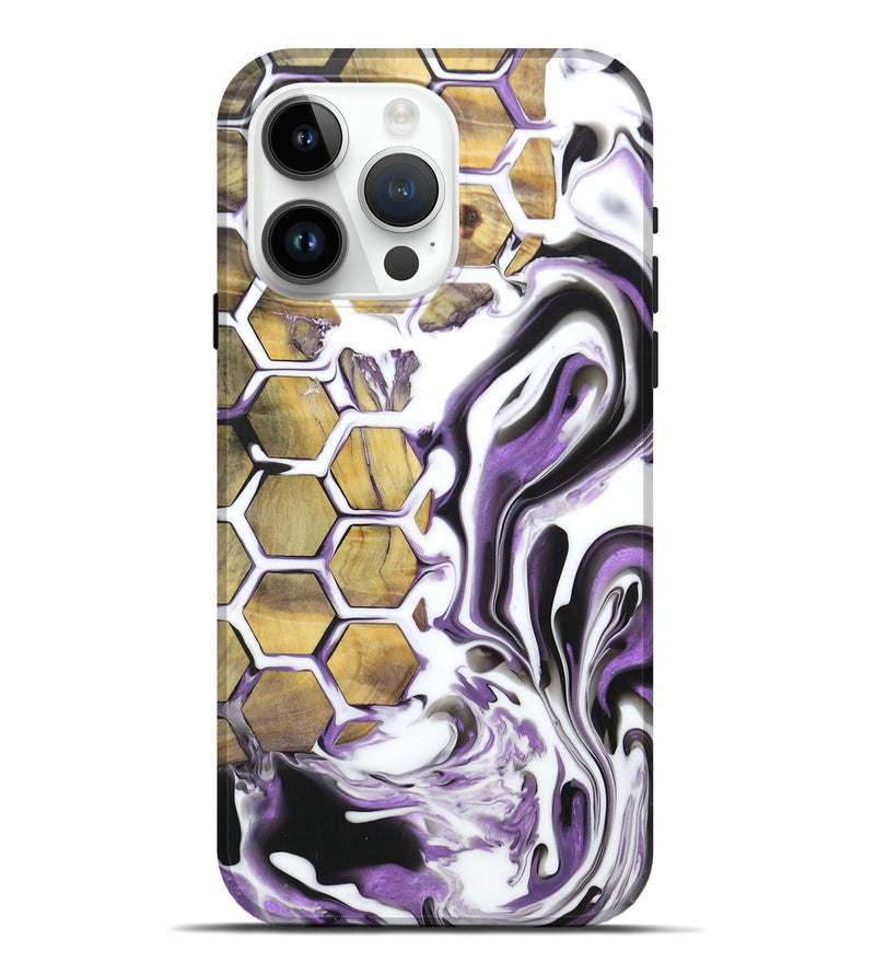 iPhone 15 Pro Max Wood+Resin Live Edge Phone Case - River (Pattern, 688619)