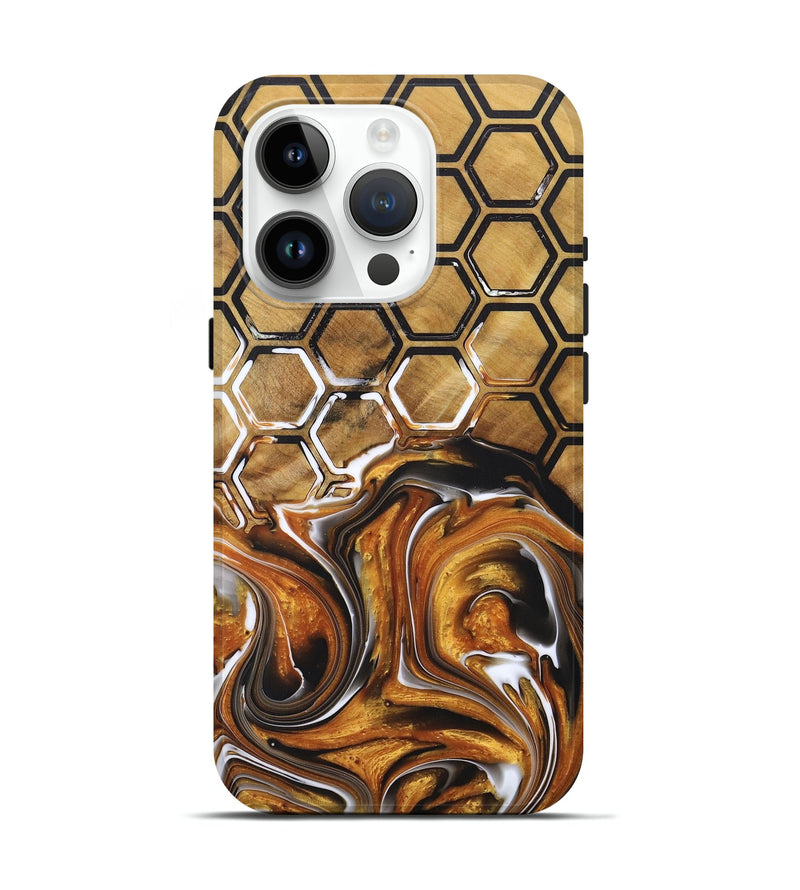 iPhone 15 Pro Wood+Resin Live Edge Phone Case - Christian (Pattern, 688626)