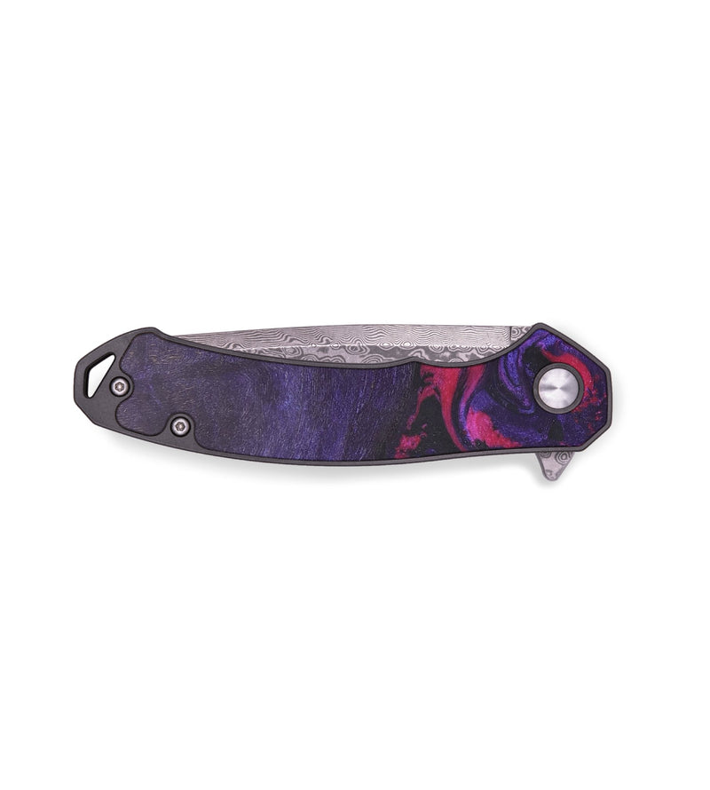 EDC Wood+Resin Pocket Knife - Alessandra (Purple, 688654)