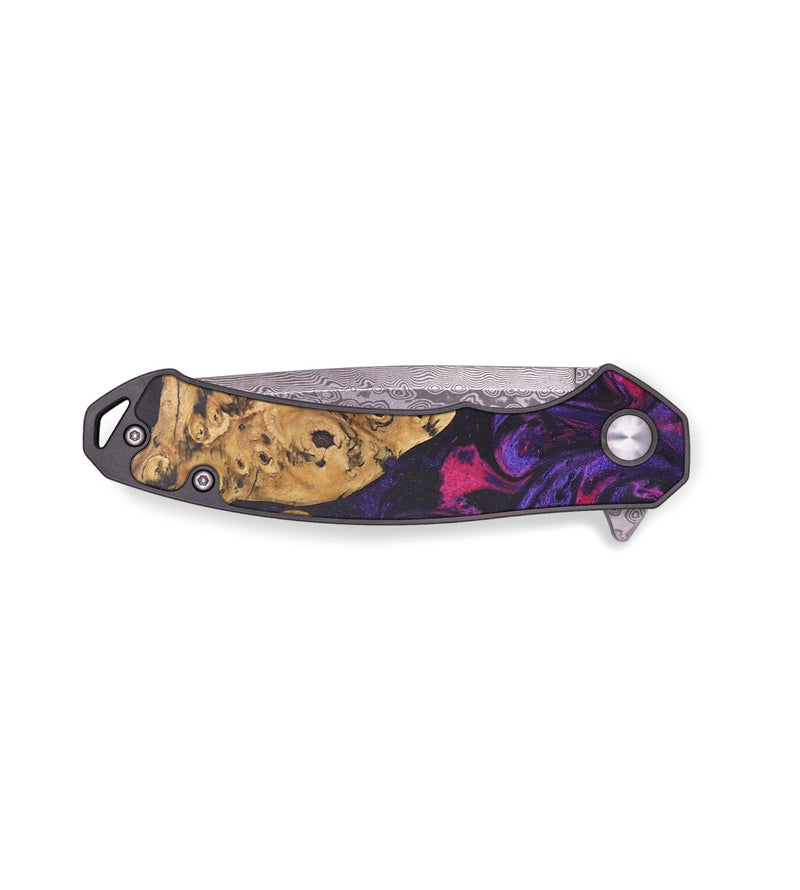 EDC Wood+Resin Pocket Knife - Samuel (Purple, 688655)