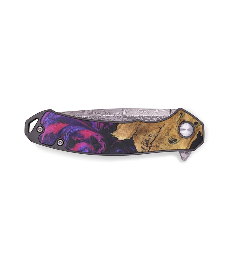 EDC Wood+Resin Pocket Knife - Crew (Purple, 688656)