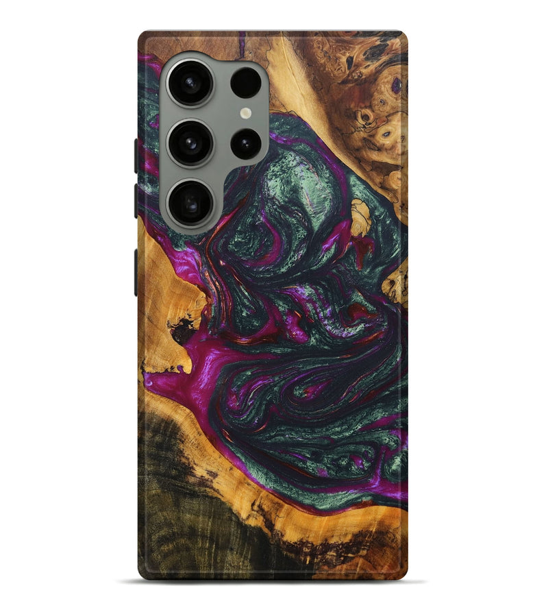 Galaxy S24 Ultra Wood+Resin Live Edge Phone Case - Kobe (Green, 689004)