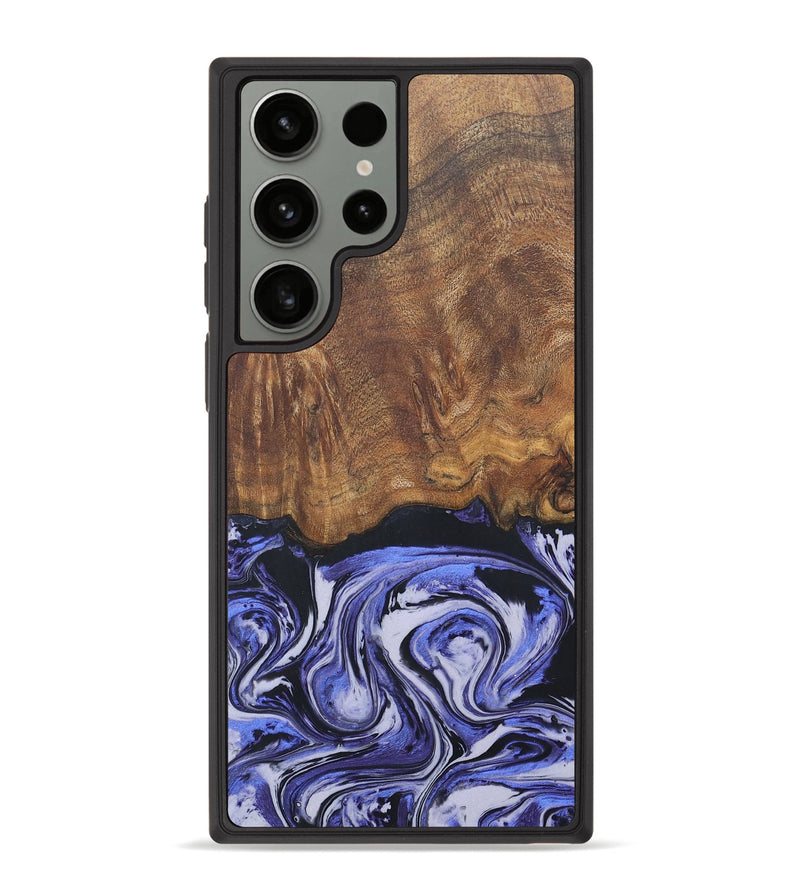 Galaxy S23 Ultra Wood+Resin Phone Case - Saylor (Purple, 689009)
