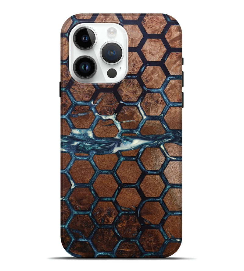 iPhone 15 Pro Max Wood+Resin Live Edge Phone Case - Rihanna (Pattern, 689021)
