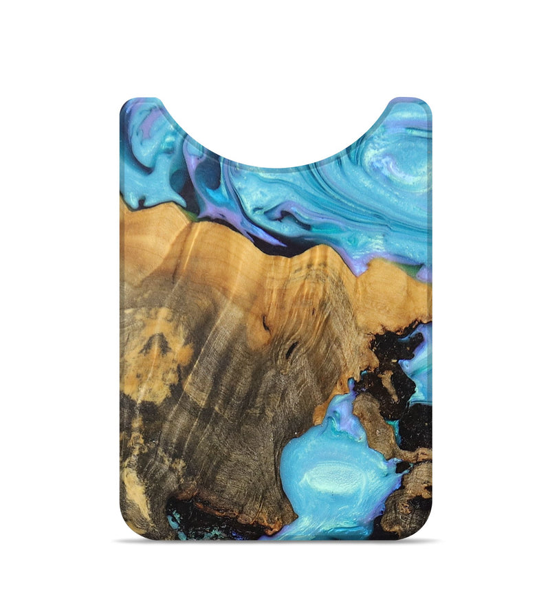 Live Edge Wood+Resin Wallet - Caiden (Blue, 689032)