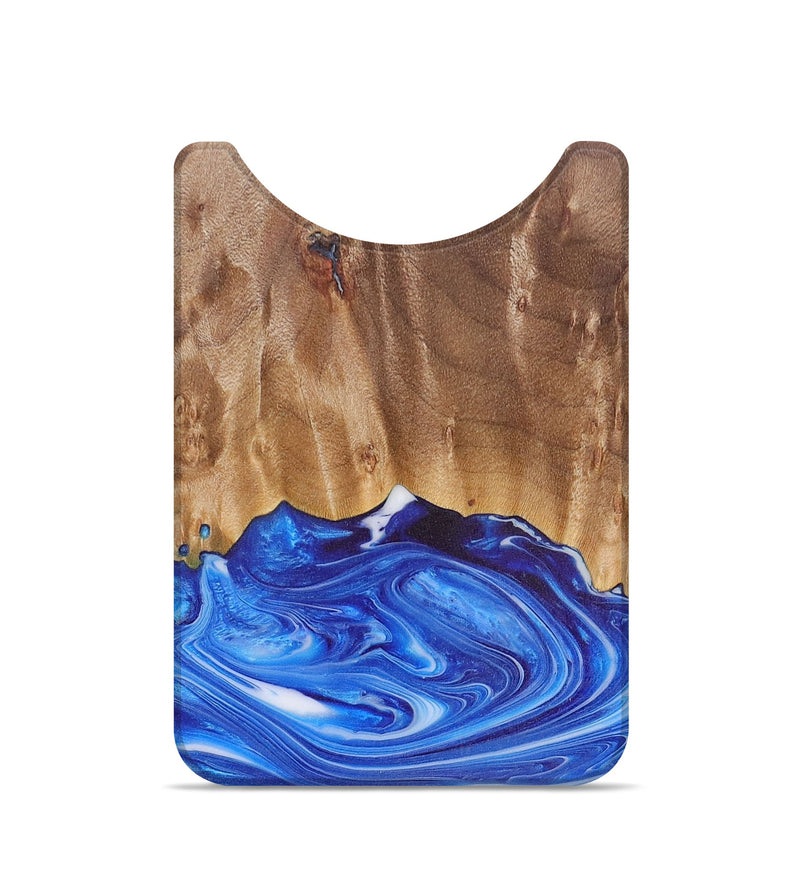Live Edge Wood+Resin Wallet - Angel (Blue, 689225)