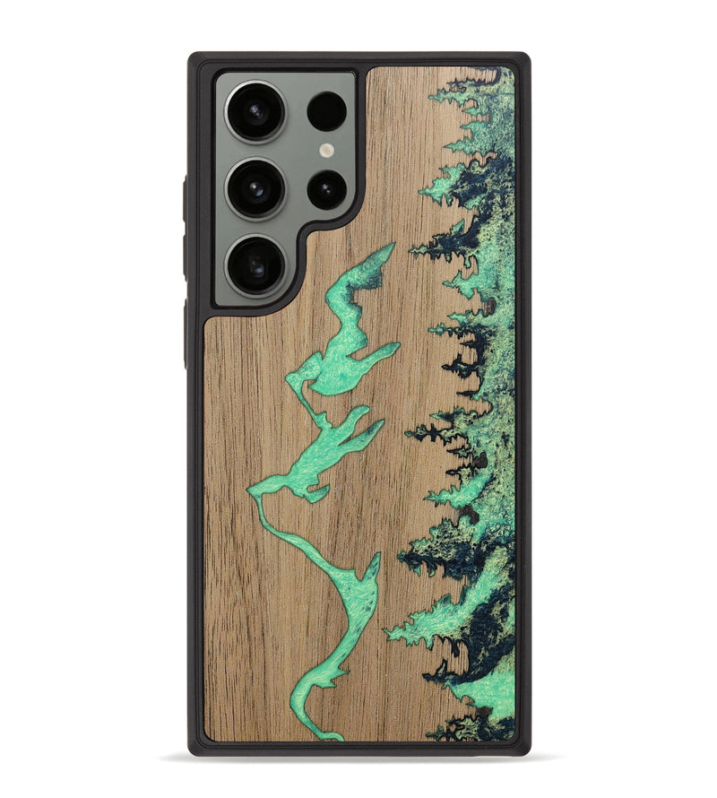Galaxy S23 Ultra Wood+Resin Phone Case - Kim (Pattern, 689296)