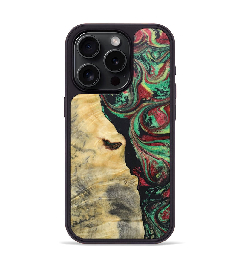iPhone 15 Pro Wood+Resin Phone Case - Jayden (Reggae, 689358)
