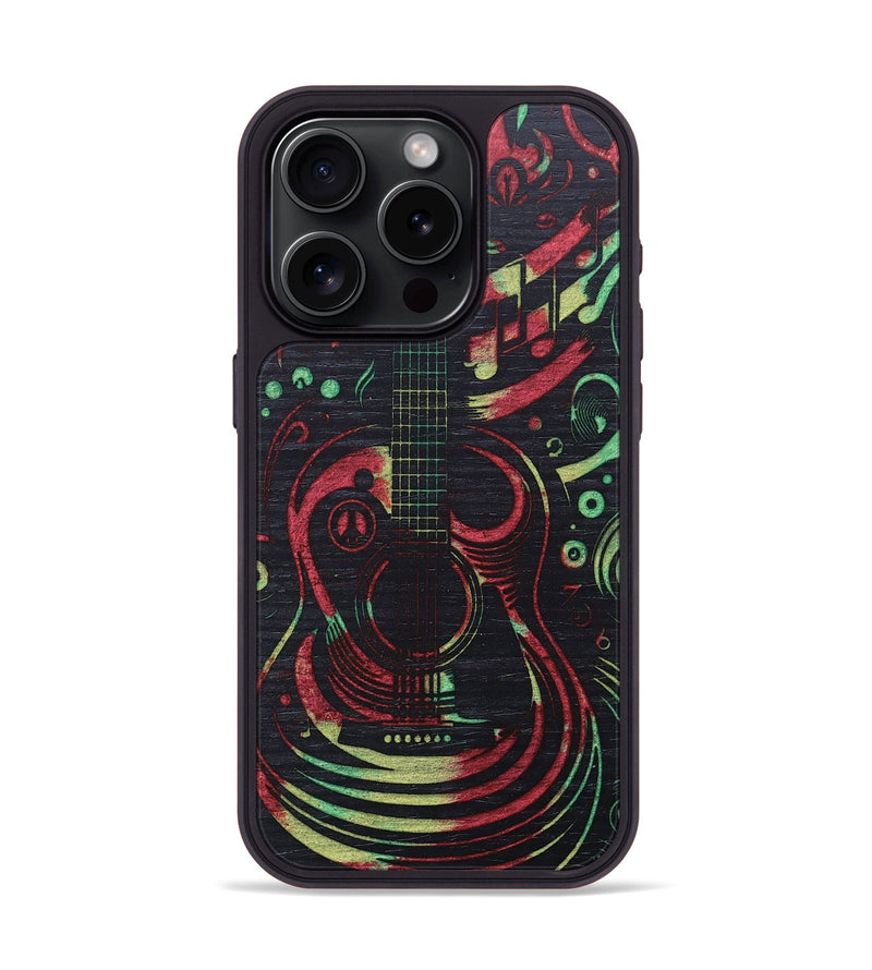 iPhone 15 Pro Wood+Resin Phone Case - Rodney (Reggae, 689365)