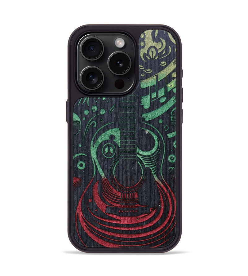 iPhone 15 Pro Wood+Resin Phone Case - Hannah (Reggae, 689367)