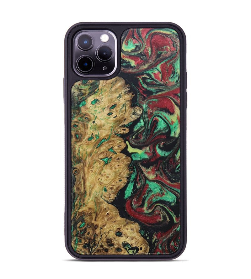 iPhone 11 Pro Max Wood+Resin Phone Case - Geneva (Reggae, 689370)