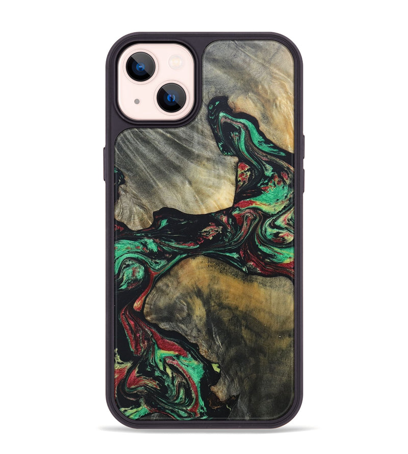 iPhone 14 Plus Wood+Resin Phone Case - Dexter (Reggae, 689386)