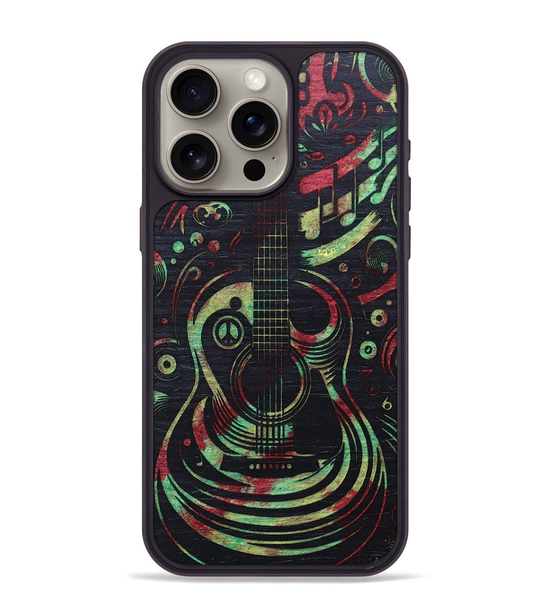 iPhone 15 Pro Max Wood+Resin Phone Case - Riley (Reggae, 689395)
