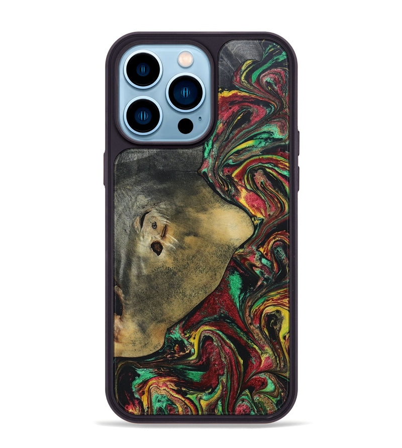 iPhone 14 Pro Max Wood+Resin Phone Case - Lydia (Reggae, 689399)
