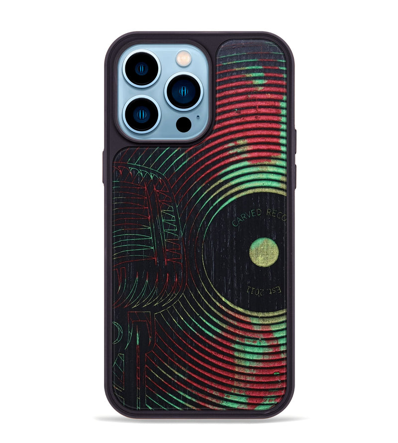iPhone 14 Pro Max Wood+Resin Phone Case - Lora (Reggae, 689410)