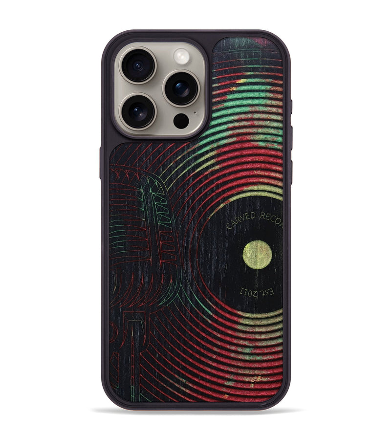 iPhone 15 Pro Max Wood+Resin Phone Case - Scarlet (Reggae, 689426)
