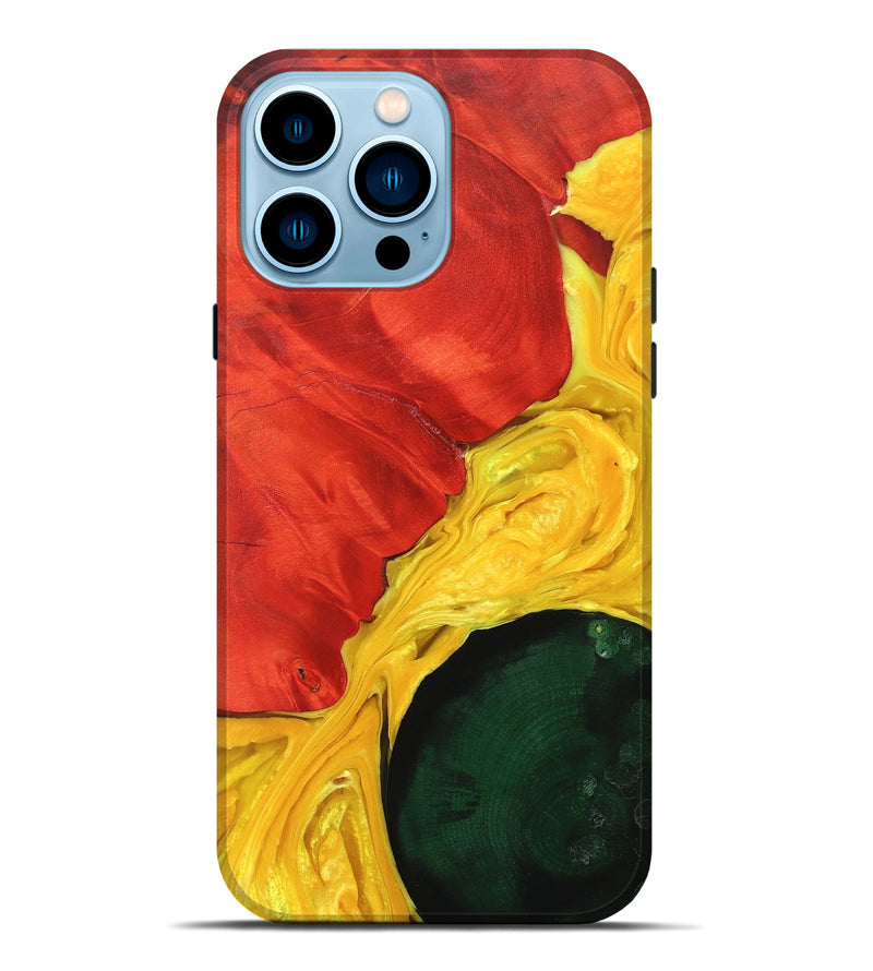 iPhone 14 Pro Max Wood+Resin Live Edge Phone Case - Molly (Reggae, 689500)