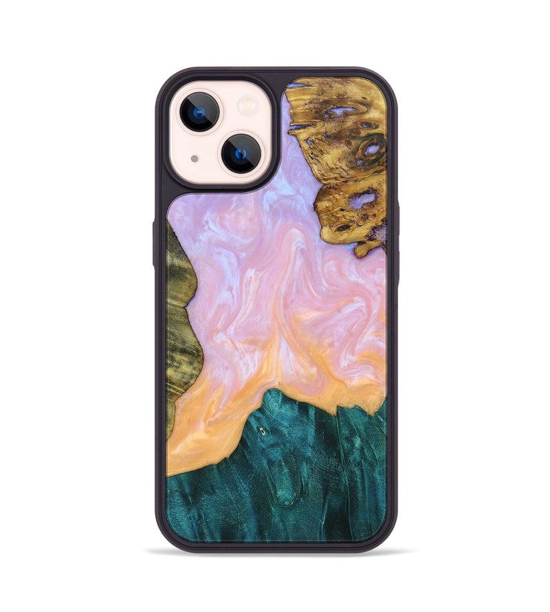 iPhone 14 Wood+Resin Phone Case - Ali (Watercolor, 689522)