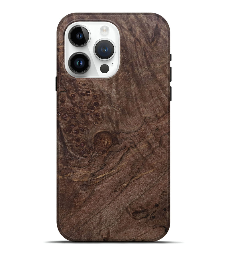 iPhone 15 Pro Max Wood+Resin Live Edge Phone Case - Douglas (Wood Burl, 689565)