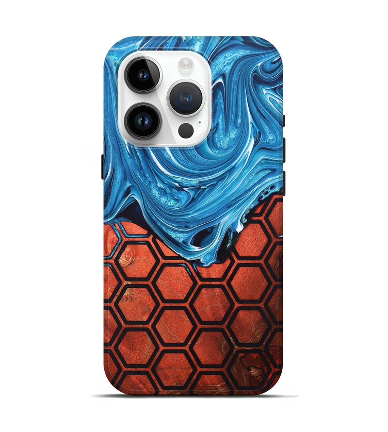 iPhone 15 Pro Wood+Resin Live Edge Phone Case - Latisha (Pattern, 689570)