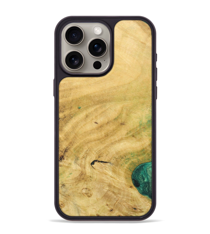 iPhone 15 Pro Max Wood+Resin Phone Case - Atlas (Wood Burl, 689659)