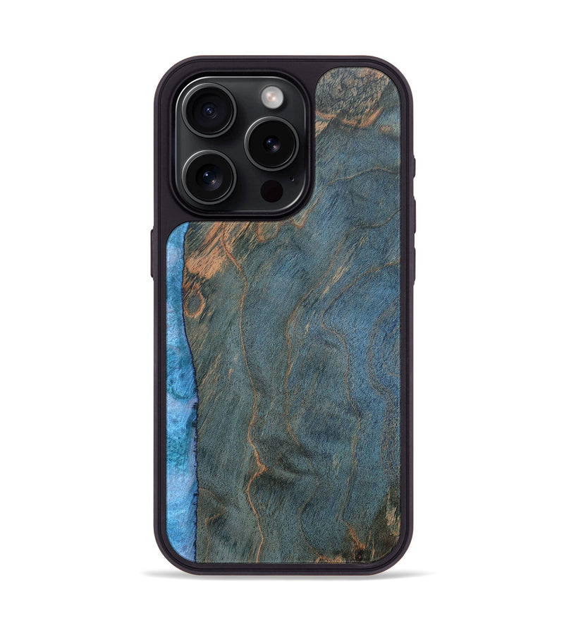 iPhone 15 Pro Wood+Resin Phone Case - Helen (Wood Burl, 689662)