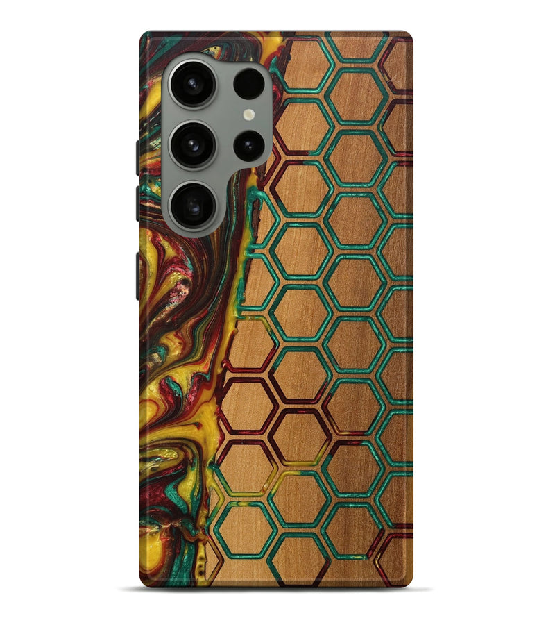 Galaxy S24 Ultra Wood+Resin Live Edge Phone Case - Connie (Reggae, 689770)