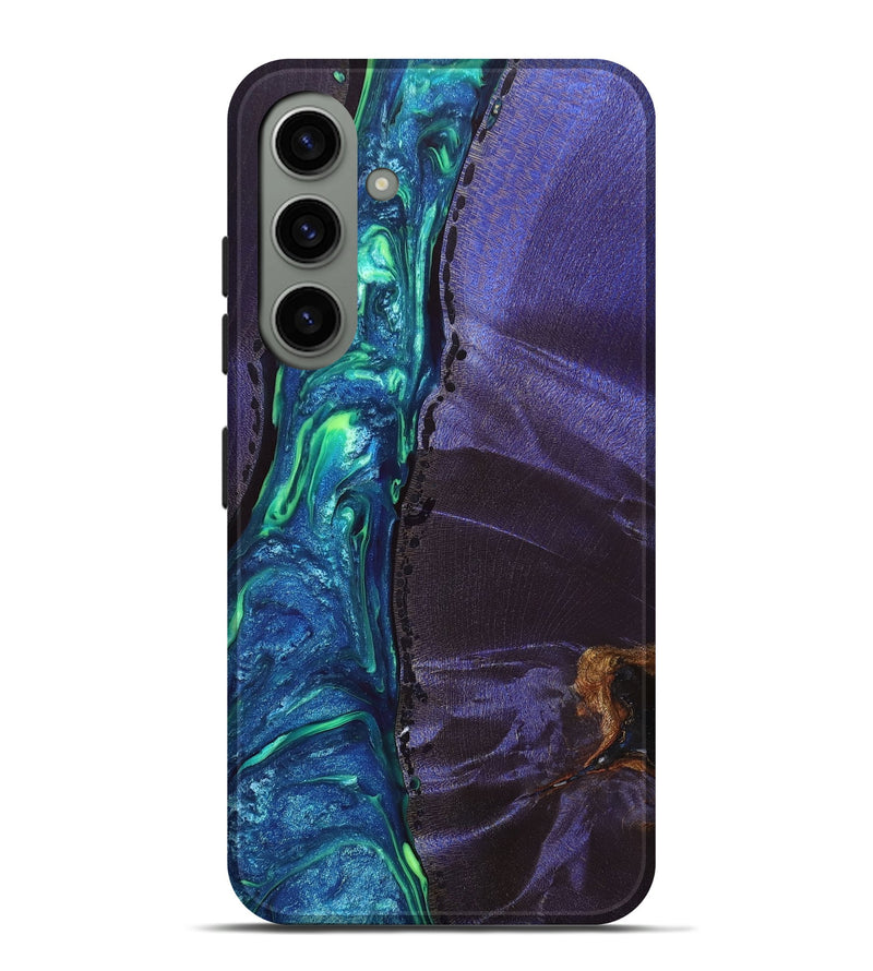 Galaxy S24 Plus Wood+Resin Live Edge Phone Case - Declan (Blue, 689784)