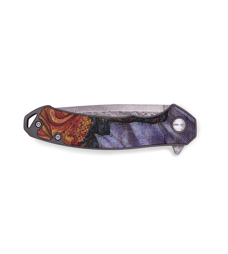 EDC Wood+Resin Pocket Knife - Lara (Red, 689915)