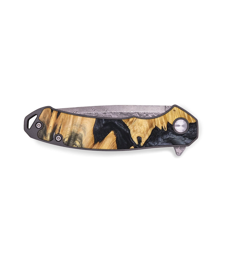 EDC Wood+Resin Pocket Knife - Benjamin (Pure Black, 689919)
