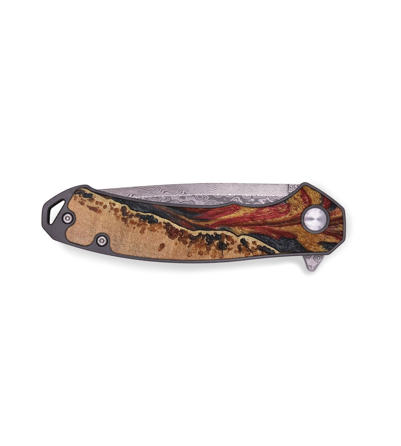 EDC Wood+Resin Pocket Knife - Mitchell (Red, 689922)