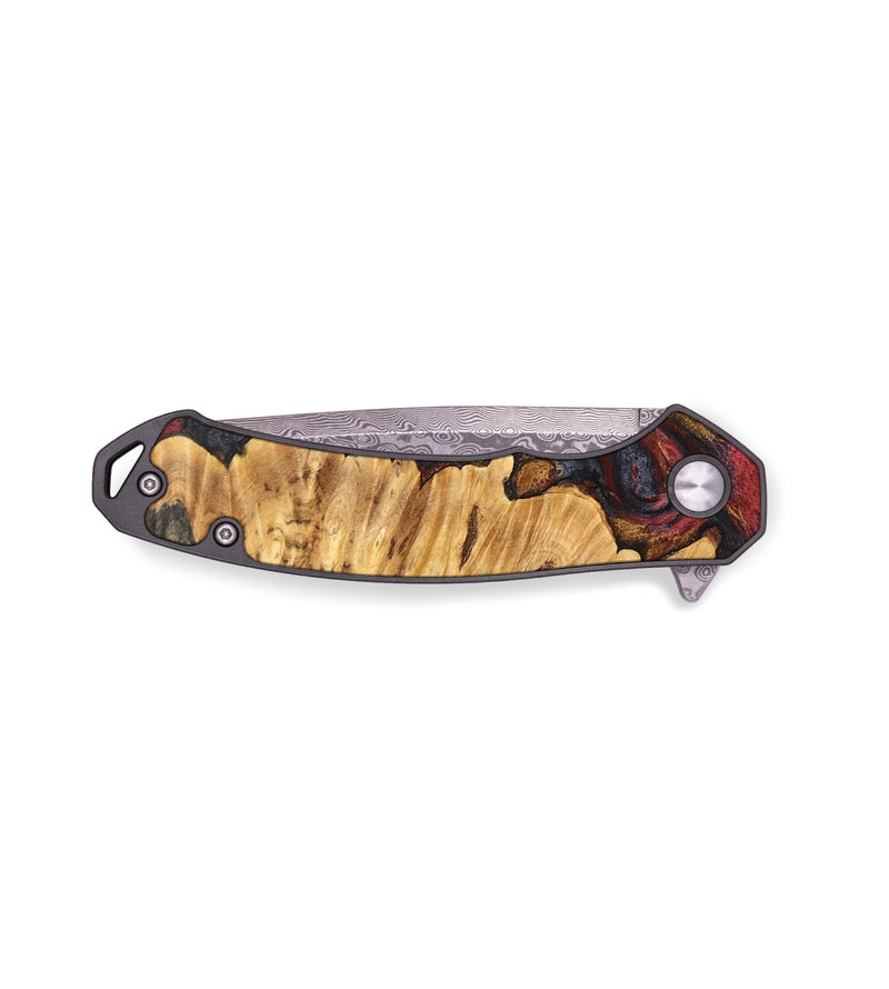 EDC Wood+Resin Pocket Knife - Katlyn (Red, 689924)