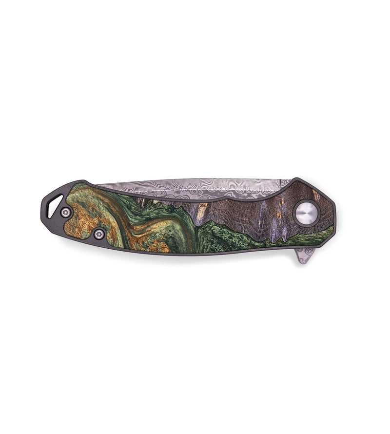 EDC Wood+Resin Pocket Knife - Emerson (Green, 689932)