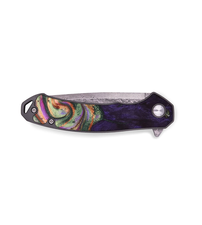EDC Wood+Resin Pocket Knife - Lucille (Green, 689936)