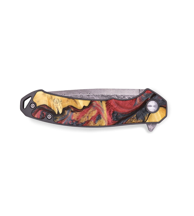 EDC Wood+Resin Pocket Knife - Kyra (Red, 689945)