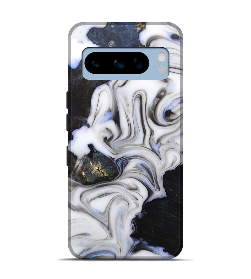 Pixel 8 Pro Wood+Resin Live Edge Phone Case - Freya (Black & White, 690166)