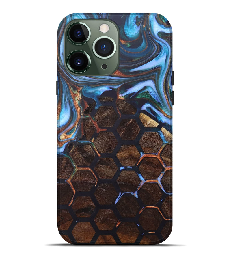 iPhone 13 Pro Max Wood+Resin Live Edge Phone Case - Kassidy (Pattern, 690173)